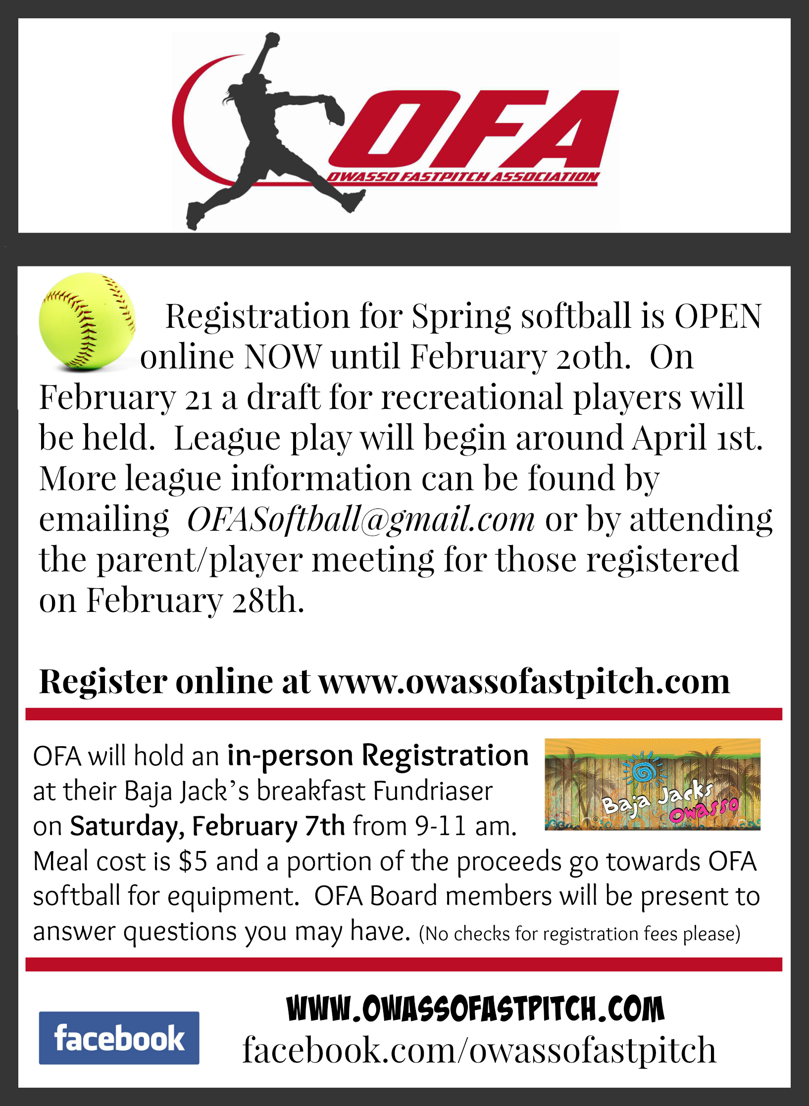 Owasso Softball SignUps Open Now Online for Owasso Fastpitch