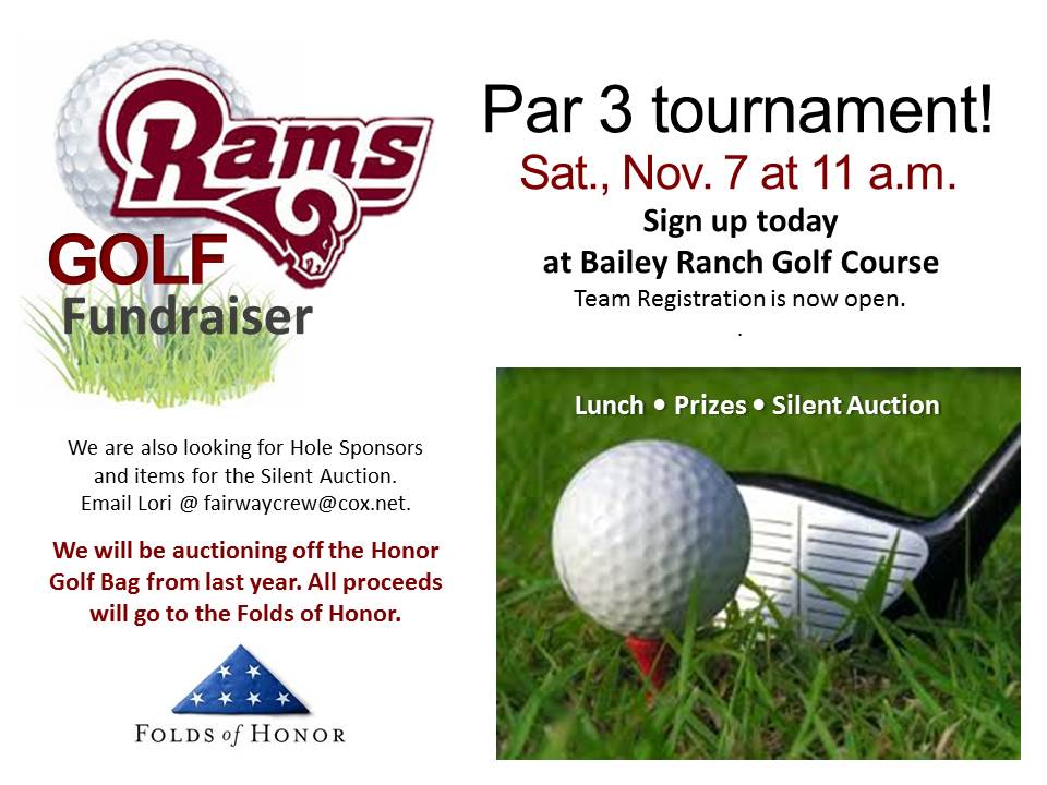 Rams Golf Fundraiser Par 3 Tourney at Bailey Ranch Golf Course Rams Golf Fundraiser Par 3 Tourney at Bailey Ranch Golf Course