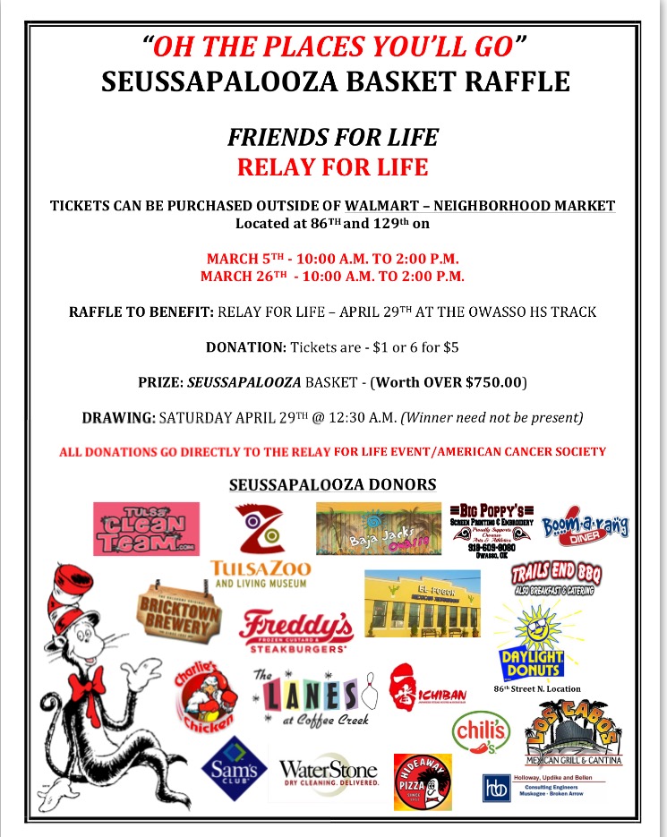 purchase a raffle ticket for the relay for life fundraiser march 5 basket raffle tickets