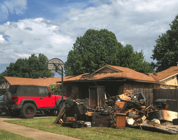 The residence at 23rd and Dogwood is a total loss.
