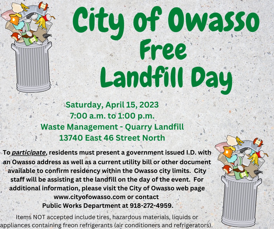 City of Owasso Free Landfill Day