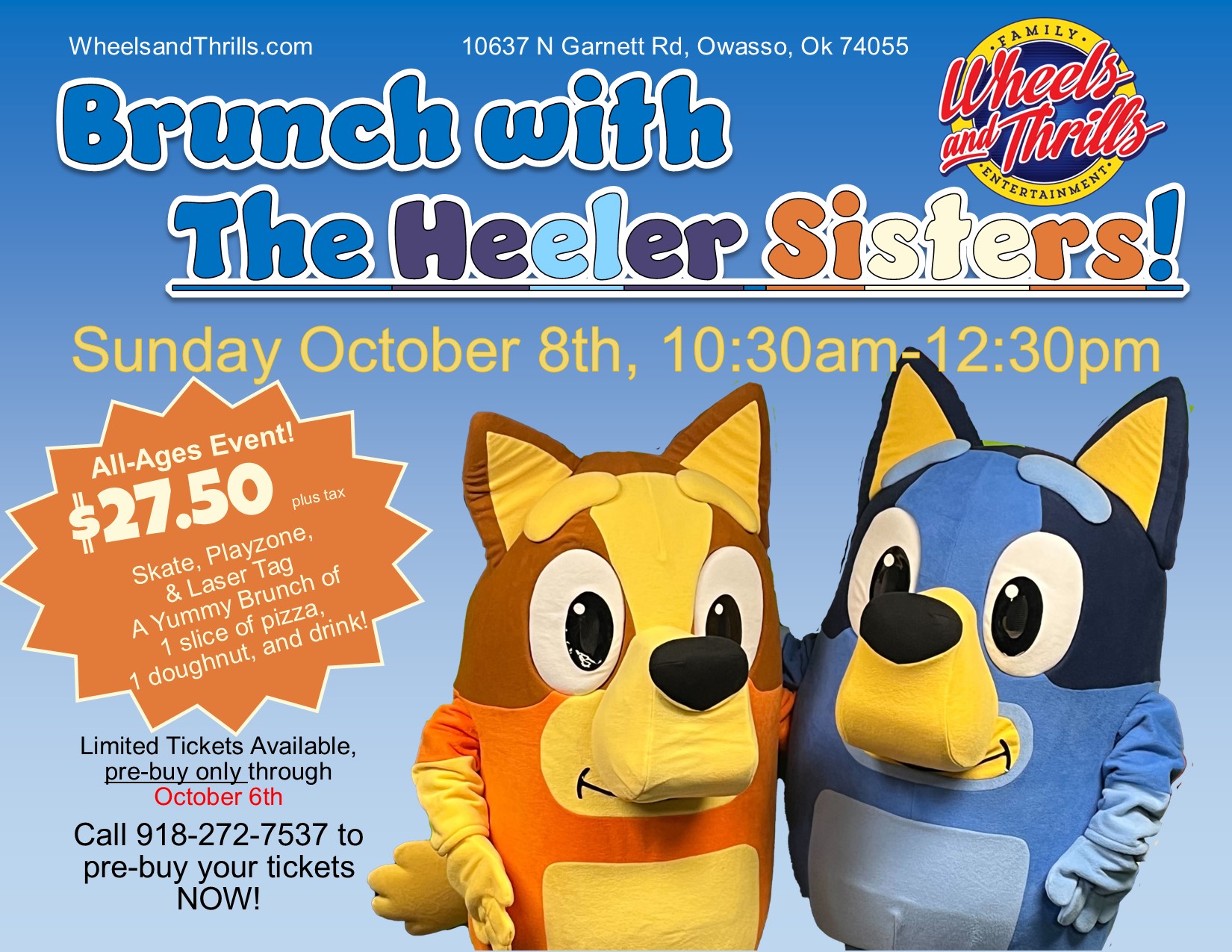 Wheels and Thrills allages brunch with The Heeler Sisters