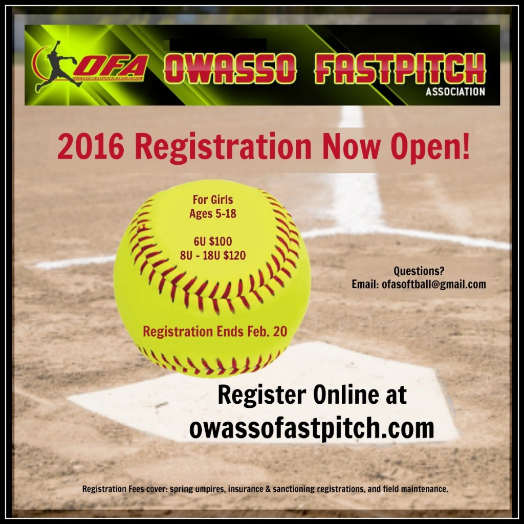 2016 OFA Softball Sign Ups Now Open